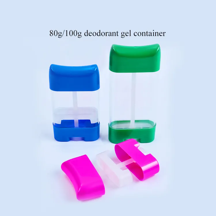80g 100g plastic material deodorant gel container with twist up