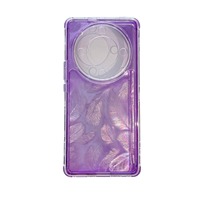 Individuelle Federlaser silber Effekt Telefon Hülle 3 in 1 Hülle halbtransparente Abdeckung für Huawei Honor X8A X5 PLUS MAGIC 6 LITE
