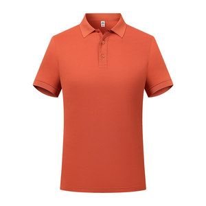 Polo uni à manches courtes en coton respirant pour usage quotidien - Product Image 1