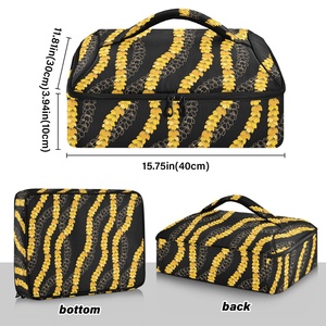 <b>Custom</b> Hawaiian Puakenikeni Lei Waterproof Zipper Closure Picnic Hiking Reusable Cooler <b>Insulated</b> Lunch <b>Box</b> Bags for Adult Men - Product Image 3