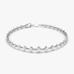 Best Selling Round Cut Vvs1 D Color Gra Moissanite Tennis <b>Bracelet</b> 14k Gold Filled Simple Trendy Jewelry for Women Office - Product Image 1