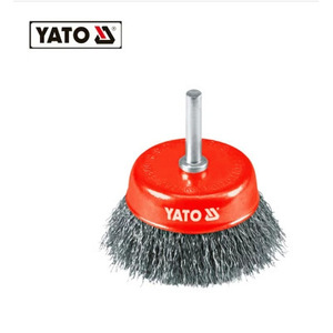 Yato <b>Wire</b> <b>Brush</b> Cup Type 75Mm Steel Bristles For Metal Cleaning - Product Image 1