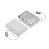 Chargeur portable personnalisé 20000 mAh PD22.5W, batterie externe à double ligne, coque électroplaquée, charge rapide, matériau ABS, Type-C pour