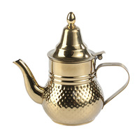 Cafetière arabe en acier inoxydable à motif pois, style marocain du Moyen-Orient, théière turque, huilier polyvalent, origine Chine