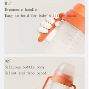 Biberón de silicona PP sin BPA Handy <span class=keywords><strong>Gadjet</strong></span> para recién nacidos de 0 a 12 meses para leche materna o leche real - Product Image 5