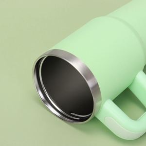 30oz 40oz 50oz American Style Stainless Steel Travel Tumbler Vacuum Insulated Tumbler Cup with Handle and Straw Lid - Product Image 3