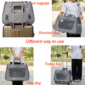 Đa chức năng di động mở rộng vật nuôi kéo Rod túi có thể tháo rời Con Chó Nhỏ tàu sân bay Tote Túi vật nuôi tàu sân bay mềm mặt mèo con chó tàu sân bay - Product Image 4