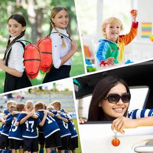 กระเป๋าใส่ของแบบมีเชือกผูกทำจากโพลีเอสเตอร์สำหรับงานปาร์ตี้ พร้อมพวงกุญแจ สำหรับเด็กชายและเด็กหญิง ของขวัญขายส่ง - Product Image 6