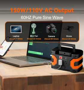 150W 200W Full Set Portable Station Solar Generator 60W 18V Foldable Solar <b>Lithium</b> Ion Car Compatible Pure Sine Wave <b>Jump</b> - Product Image 5