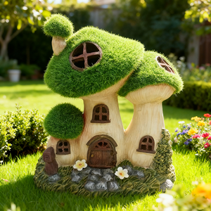 Petite <span class=keywords><strong>cabane</strong></span> champignon pour micro paysage bonsaï et piquets de décoration de plantes en pot - Product Image 6