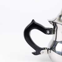 Théière Dallah Dubai en acier inoxydable moderne, ensemble de cafetière, serveurs de style vintage avec corps argenté, outils de thé expresso Maroc