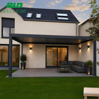 Pergola bioclimatique en aluminium, imperméable, motorisée, à lames orientables, écologique, résistante à la décomposition, revêtement poudré, pour jardin et extérieur