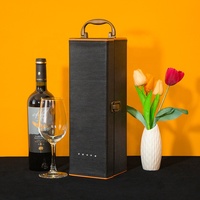 Boîte à vin rouge Champagne OEM, coffret cadeau en cuir, boîte d'emballage de vin pour 2 bouteilles, boîte de luxe, boîte à cadeau de bouteille de vin