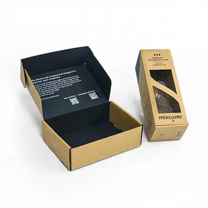 メーラーボックス工場卸売環境にやさしいクラフト紙郵送ボックス両面印刷リサイクル可能な包装配送