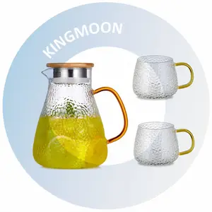 Grosir Teko Teh Kaca Dapur Teko Air Minum untuk Pot Air Buah Lemon Teko Minuman Kendi Air