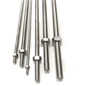 Tiges filetées personnalisées M14-M36 pour l'industrie lourde, en acier inoxydable 304, filetage à <span class=keywords><strong>gauche</strong></span> et à droite, certifiées ISO (normes GB975/GB976) - Product Image 1