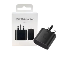 Chargeur Super Rapide Type-C 25W PD 3.0 de Haute Qualité avec QC4.0 pour S24/S23/S20 Prise EU/US/UK/AU Écouteurs & Téléphone Portable