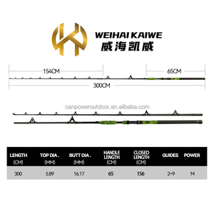 NOUVEAU 2024 Nouveau 10ft M Puissance moyenne Action rapide Haute teneur en carbone Deux pièces <span class=keywords><strong>Casting</strong></span> Spinning Camouflage EVA Handle Catfish Fishing Rod - Product Image 2