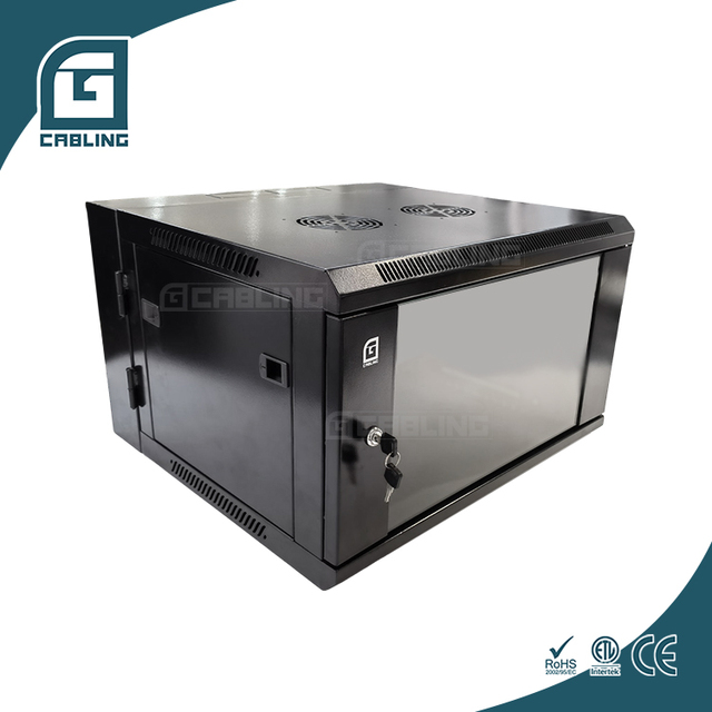 Gcabling 6U 600*550mm Slim Wall Rack Mount Server Rack Mini Rack Prices Network Data Cabinet 6u with Metal Door with Accessories