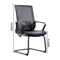 ZITAI chaise de conférence Offre Spéciale salle de réunion chaise de visiteur réception des invités chaises de conférence de bureau avec accoudoirs