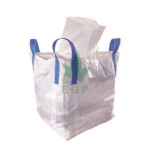 Sac jumbo en plastique antistatique PP de grande taille, 1000 kg, 1 tonne, FIBC, super sac avec fond plat, boucle d'angle croisée - Product Image 5