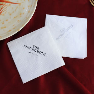 Serviettes personnalisées avec logo et inscriptions personnalisées, serviettes jetables en papier, serviettes personnalisées pour <span class=keywords><strong>mariage</strong></span> - Product Image 5