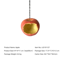 Fabrieksgemaakte hars handgeschilderde vogelvoederbak voor buiten, tuin, hangende dierenfiguur, creatief fruit/dieren ambachtelijk ornament