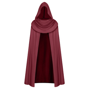 Mantello con Cappuccio per Halloween, Costume da <span class=keywords><strong>Cosplay</strong></span> per Adulti, Abito Lungo da Sacerdote Medievale Marrone - Product Image 4