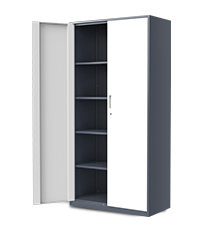 Armoires de rangement et de classement modernes en métal à double porte, réglables, adaptées aux bureaux, ateliers et écoles. - Product Image 4