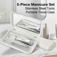 Ensemble d'outils de soin des ongles portable pour la maison et les voyages, ensemble de manucure et de pédicure, kit de soins de beauté, coffret cadeau