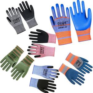 ถุงมือนิรภัยอันควนซิงชิว เอ็กซ์ 4 เคลือบยาง ผิวสัมผัสเต็มรูปแบบ ไมโครไดมอนด์แบบนูน ยืดหยุ่นสูง ทนทานต่อการสึกหรอ เหมาะสำหรับงานก่อสร้าง - Product Image 5