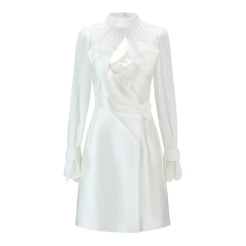 2023 early autumn new niche design sense of light luxury elegant white super fairy dress
