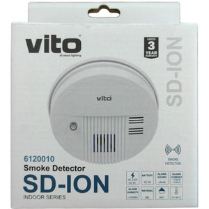 Détecteur de fumée Vita rond blanc 100 mm, dispositif de sécurité domestique intérieur - Product Image 2
