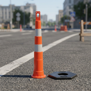 Poteau de signalisation routière réfléchissant en plastique, qualité ingénieur, pour garde-corps, délimiteur de trafic, 6mm x 6m, IP10, non étanche - Product Image 2