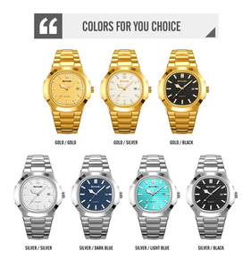 Reloj Elegante de Diseño Clásico con Cristal Redondo, Movimiento de Cuarzo, Función de Fecha, Acero Inoxidable y Correa de Acero, Resistente al Agua - Product Image 6