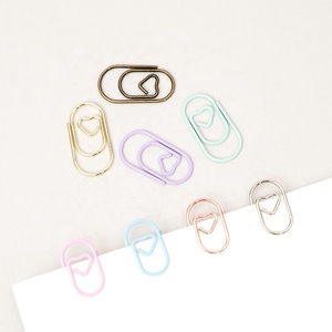 Kẹp giấy hình dạng tùy chỉnh và thiết kế logo kim loại Rose Gold dễ thương Cá nhân hoá thương hiệu giấy Clips - Product Image 2