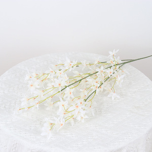 L venta al por mayor blanco <span class=keywords><strong>rosa</strong></span> naranja rojo <span class=keywords><strong>azul</strong></span> falso Sik Oncidium flor boda Hotel decoración Faux Dancing orquídea para la venta - Product Image 2
