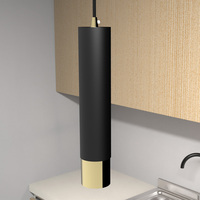 NewThingLine Suspension tubulaire longue et petite, réglable en hauteur, design minimaliste nordique GU10 pour îlot de cuisine, chambre, bar, table