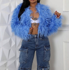 Nuovi Cappotti Corti Sexy alla Moda per Donne, Cardigan in Finta <span class=keywords><strong>Pelliccia</strong></span>, Tinta Unita, Taglie Grandi, Cappotti in Peluche per Donne - Product Image 3