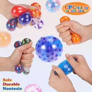 Balles anti-stress en silicone en forme de raisin, colorées et arc-en-ciel, lot unique pour enfants et adultes, cadeaux et faveurs de fête - Product Image 6
