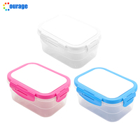 Boîtes à lunch en plastique vierges, impression personnalisée par sublimation, boîtes à lunch en PP, vente en gros de boîtes à lunch