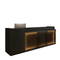 Comptoir de caissier de réception Comptoir de style industriel rétro Restaurant Corner Gym Bar Designs Front Desk