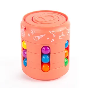 Funny Creative Magic Stress Relief Puzzles Cube Magic Bean Toy Iq Rotating Ball Fingertip Top Toy Gyro Ball For Kids Adults Game