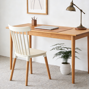 <span class=keywords><strong>Chaise</strong></span> de salle à manger <span class=keywords><strong>scandinave</strong></span> colorée à dossier à lattes avec pieds en bois de hêtre, design moderne et minimaliste pour la maison, le café et le restaurant - Product Image 6
