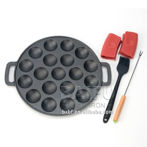 19 Poffertjes muslimah Mini Pancake Pan <span class=keywords><strong>ghisa</strong></span> olandese Mini-Pancake Pan Iron farcito Pancake Balls Aebleskiver Pan - Product Image 6