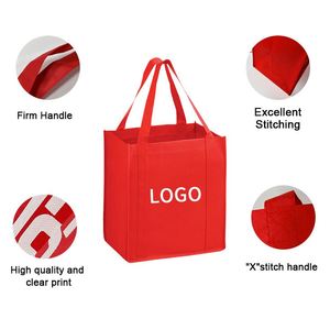 Custom Logo <b>Reusable</b> <b>Shopping</b> <b>Bag</b> Eco Friendly Promotional Non Woven Tote Grocery <b>Bag</b> - Product Image 2
