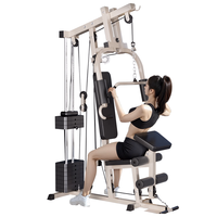 Station de musculation multifonctionnelle pour la maison, machine d'entraînement complet du corps avec pile de poids, équipement de fitness complet pour la maison