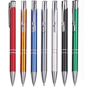 Coustomied cheap aluminium metal pen for engraving slim matt heavy promotional OEM luxury pen with custom logo metal pen