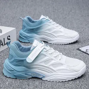 2022 yeni model tarzı EVA PVC taban nefes sneakers Lace Up platformu dış mekan teli üst PU özel erkekler rahat spor ayakkabı