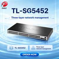 48 Portlu Gigabit 4 SFP TL-SG5452 SG5452 Katman 3 Yönetilebilir Ağ Anahtarı, Kurumsal Veri Merkezi Sunucu Merkezi için